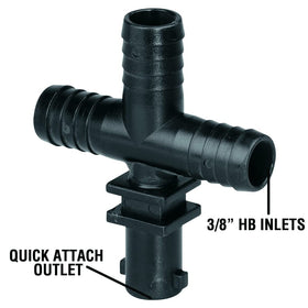 Valley Industries cross nozzle body quick attach port for fast setup on spray booms.