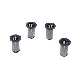 Valley Industries four-pack stainless steel strainers install into nozzle ports for smoother spraying