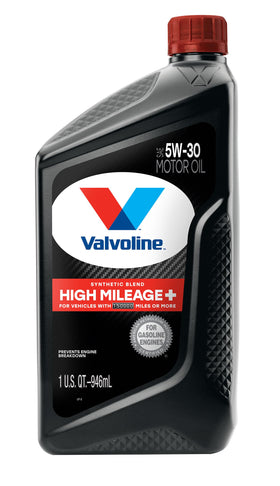 Valvoline High Mileage 150K bottle front shows trusted formula for aging engines