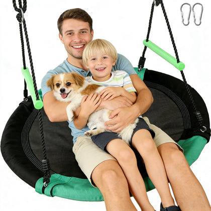 VAMFUTRE 40-inch saucer swing frame for sturdy backyard fun