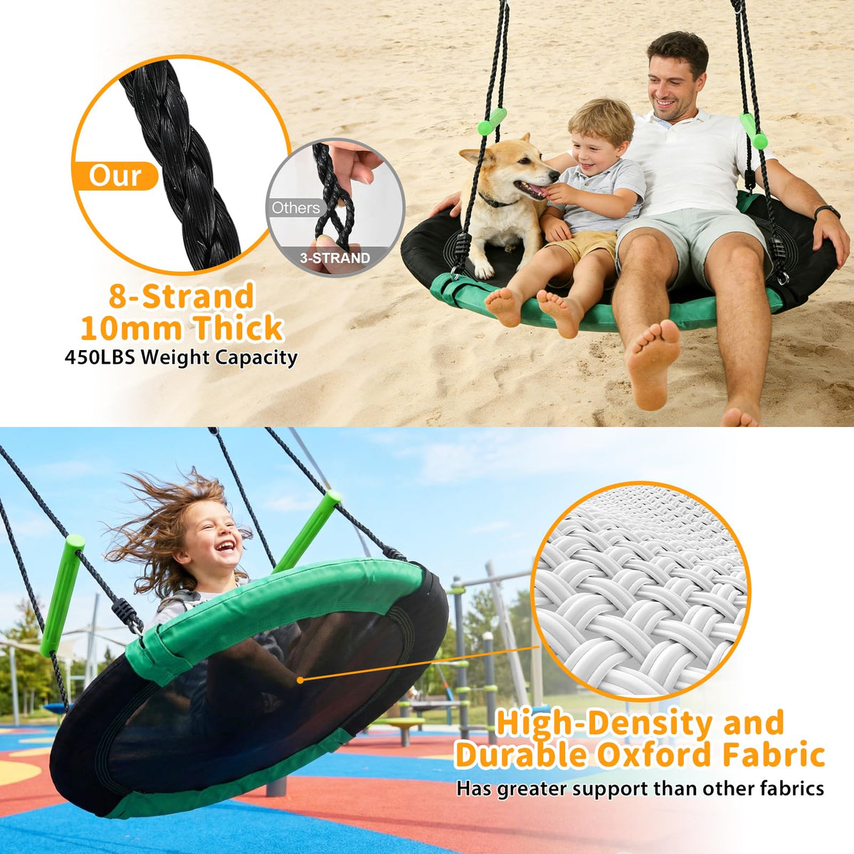 VAMFUTRE easy-hang ropes enable quick setup on trees or structures