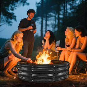 VAMFUTRE fire pit ring made of 0.8 mm galvanized steel for durability