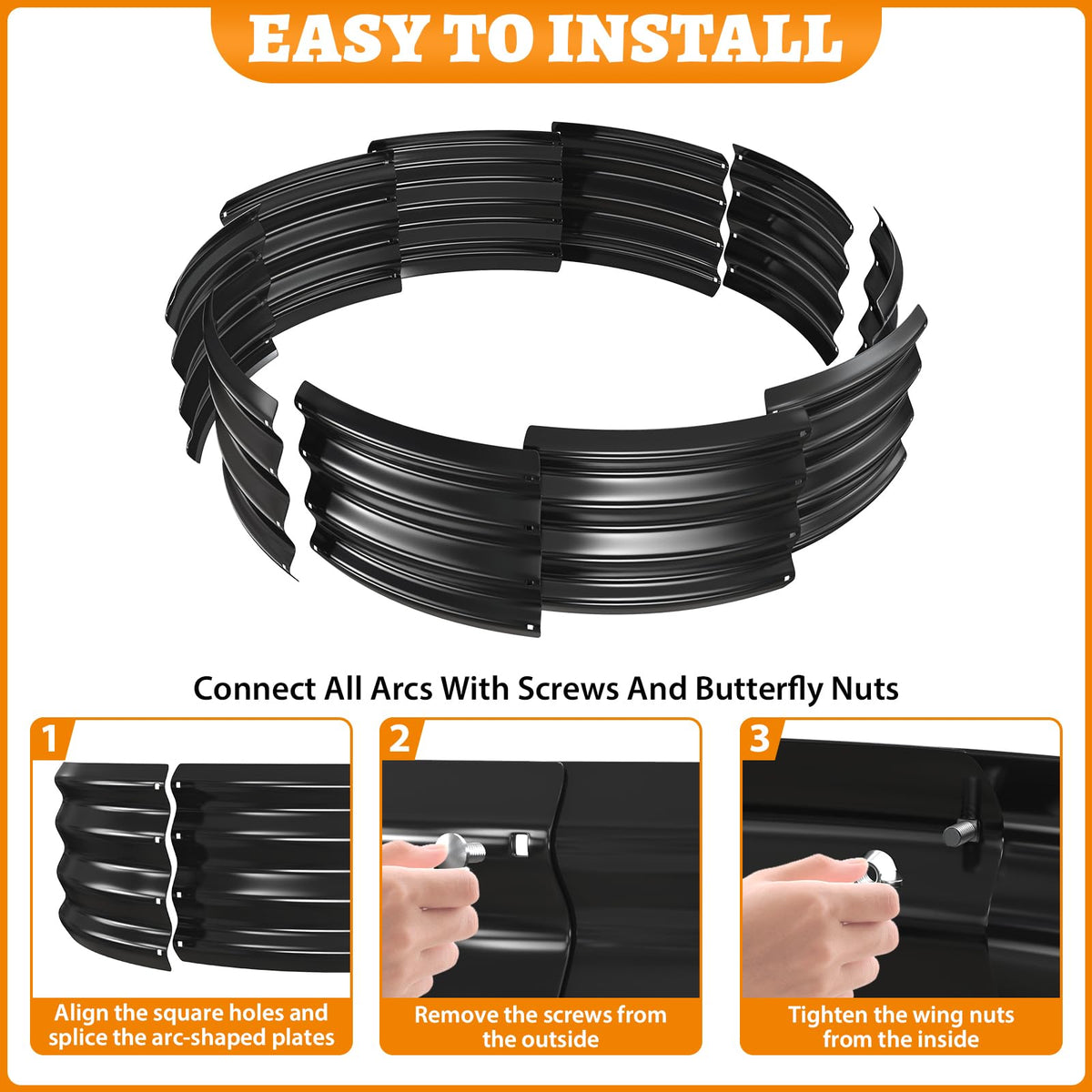 VAMFUTRE versatile outdoor fire pit ring for backyard, patio or camping