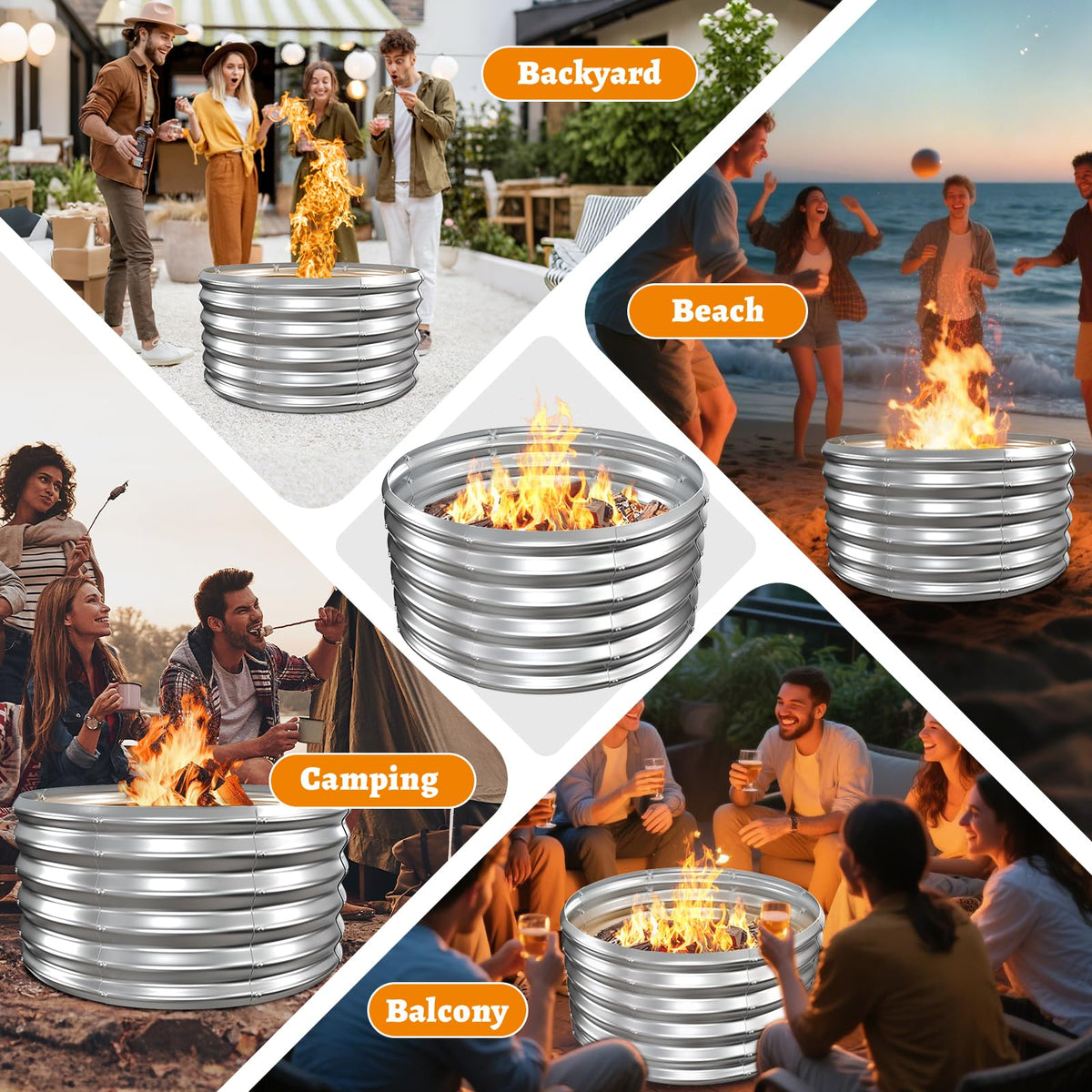 VAMFUTRE elevated design contains flames and reduces stray embers.