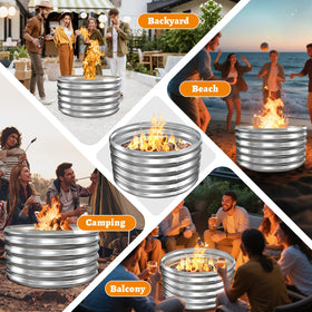 VAMFUTRE elevated design contains flames and reduces stray embers.