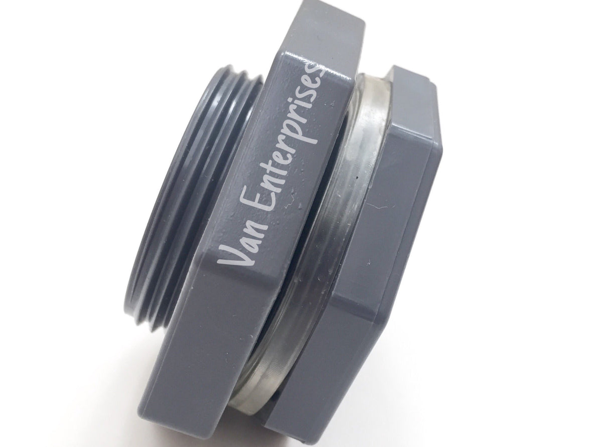 Van Enterprises oversized locking nut ensures durable, long-lasting bulkhead performance.