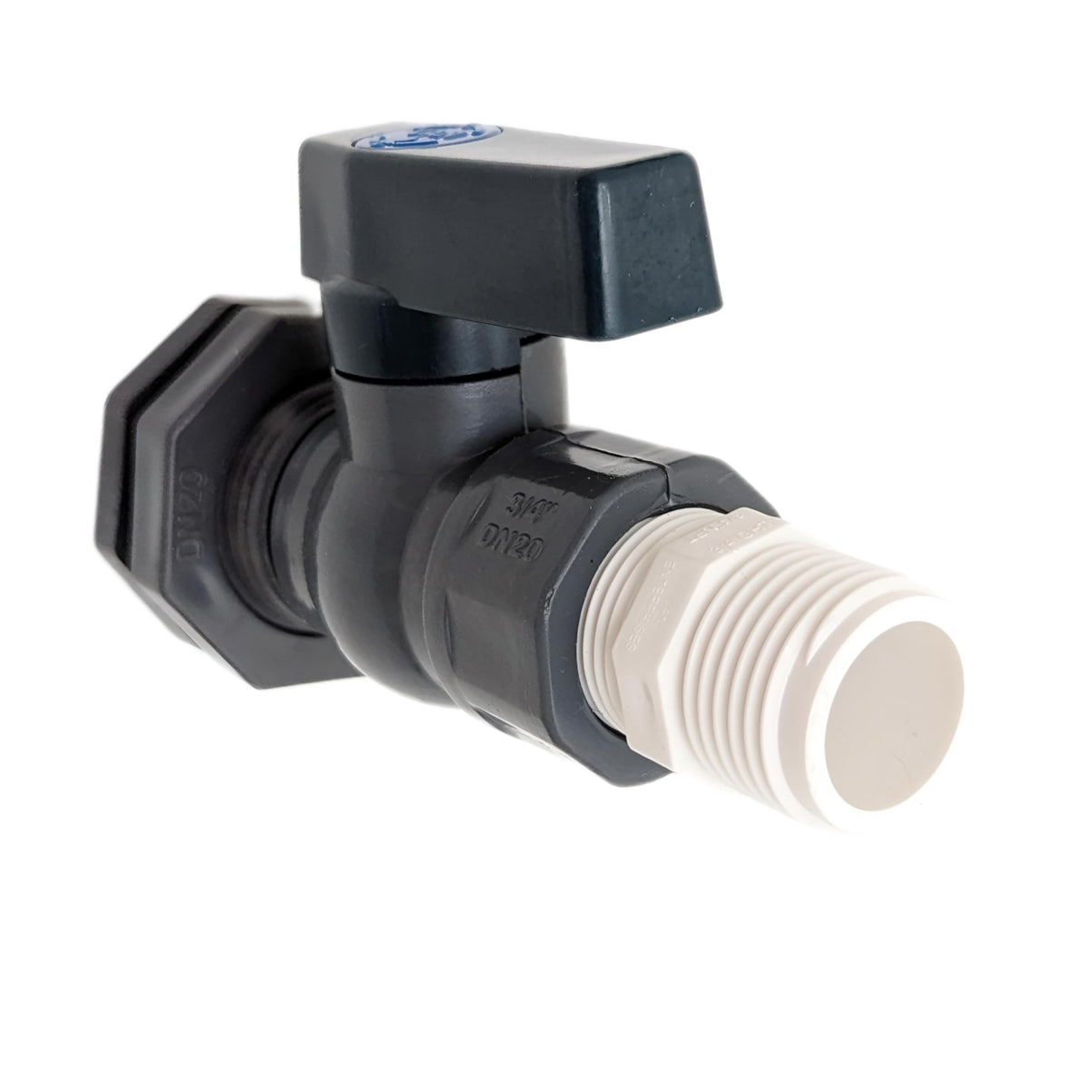 Van Enterprises rain barrel spigot kit with 3/4-inch full-port valve for fast water transfer