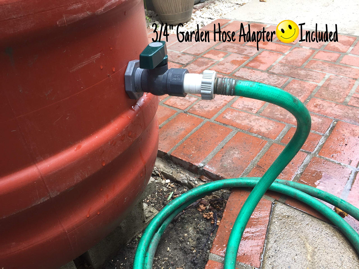 Van Enterprises hose adapter enables direct watering from the rain barrel
