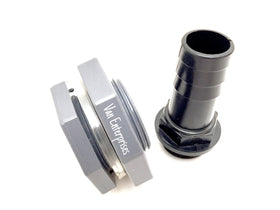 Van Enterprises straight hose barb connector for quick, secure hose attachment in tanks.