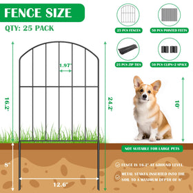 VANCASTLE arched design fence enhances landscape edges