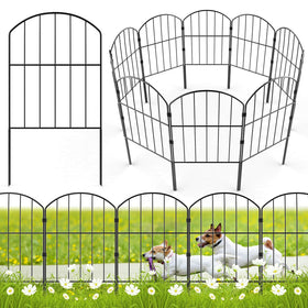 VANCASTLE decorative garden fence panel assembly enhances yard charm and boundary.