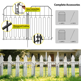 VANCASTLE rustproof metal build protects garden edging in all weather
