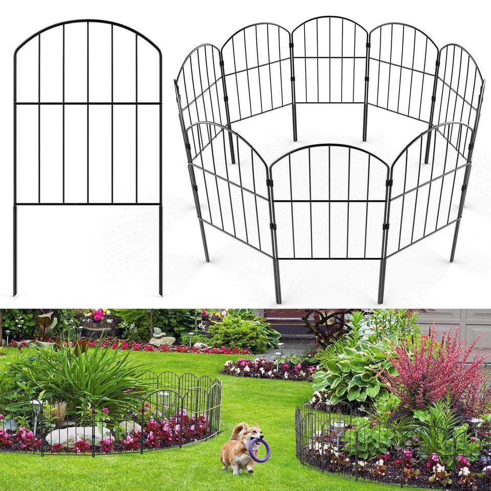 VANCASTLE garden fence showing 26ft total length for flexible border options
