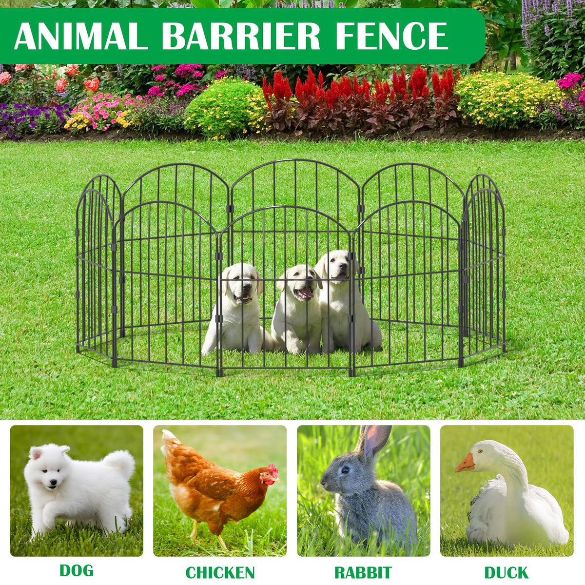VANCASTLE outdoor décor fence adding structure to a yard