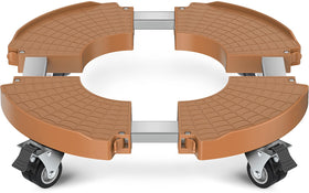 VANCASTLE plant caddy with ABS panel shows grip grid for added stability.