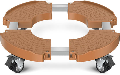 VANCASTLE plant caddy with ABS panel shows grip grid for added stability.