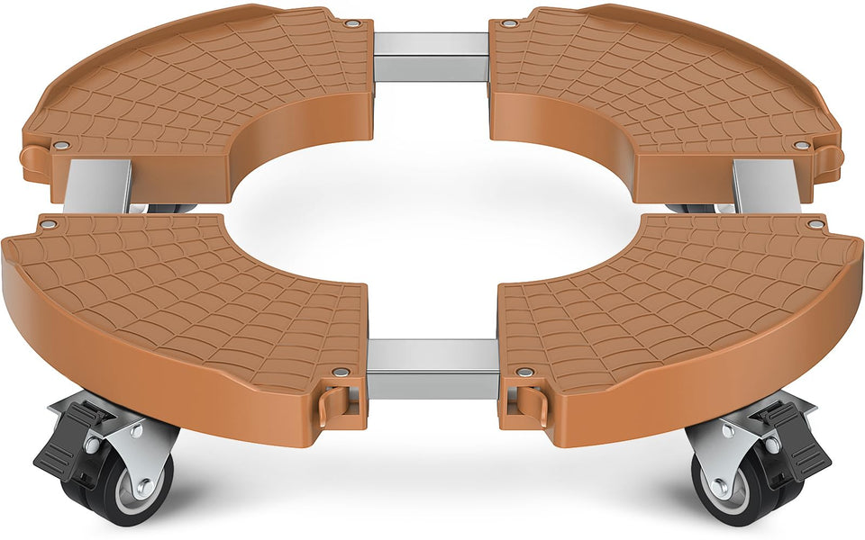 VANCASTLE plant caddy with ABS panel shows grip grid for added stability.
