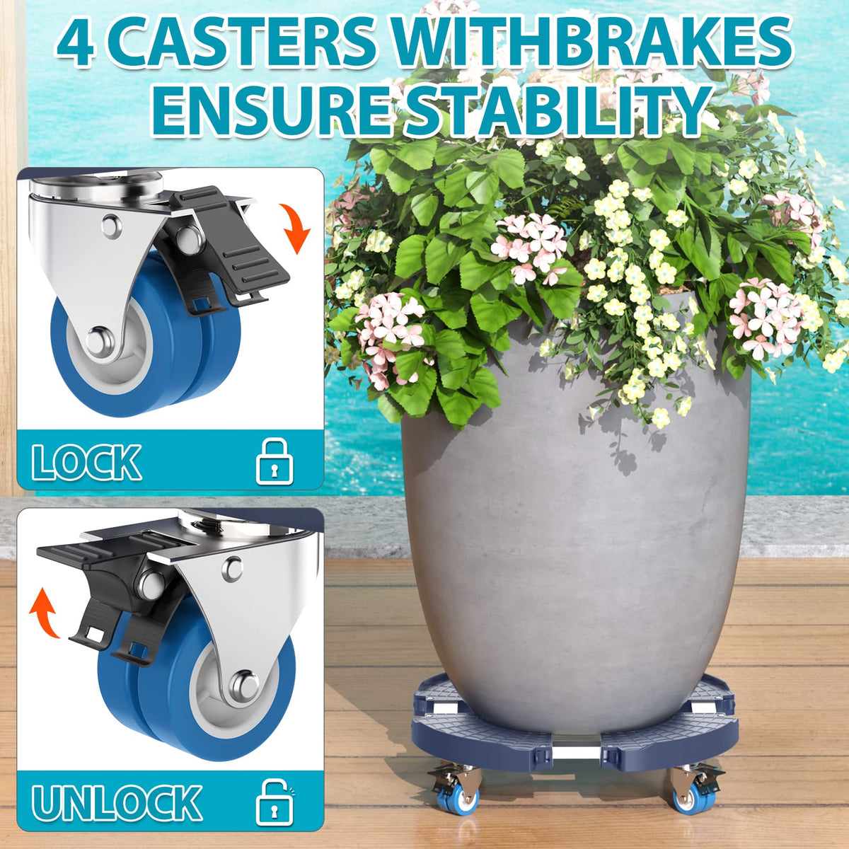 VANCASTLE adjustable tube extends from 15 to 22 inches for a perfect fit.