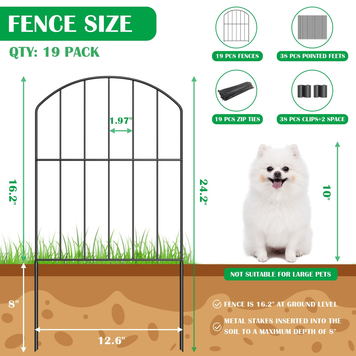 Close-up of VANCASTLE rustproof black coating on metal fence for durability.