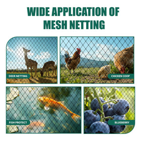 Vandham Bird Netting low-visibility black mesh blending with garden