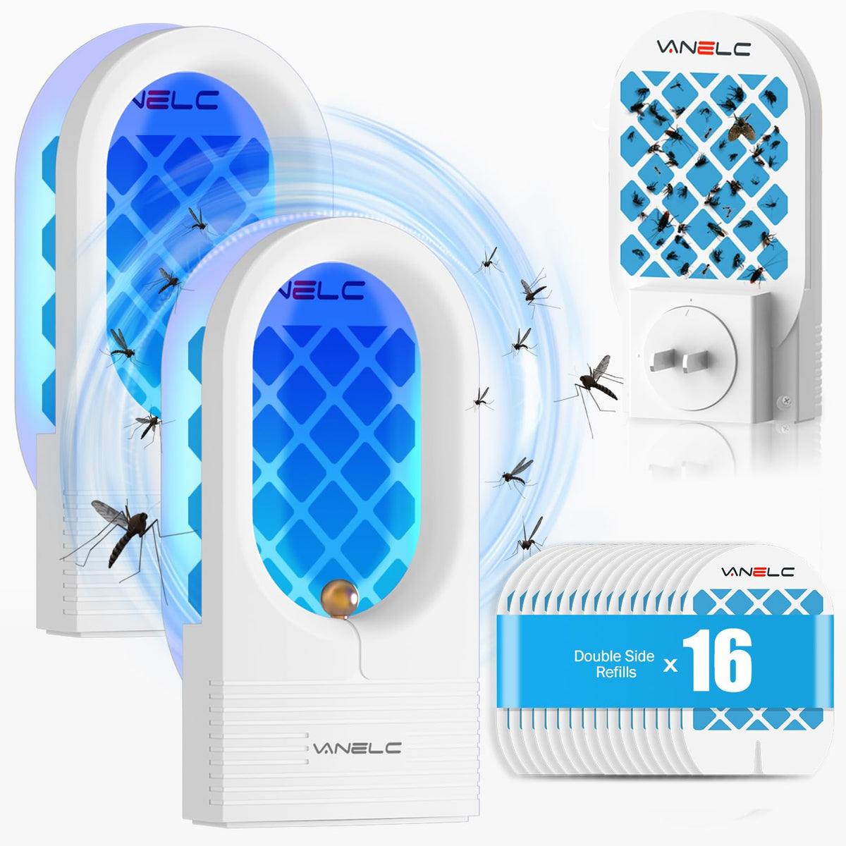 VANELC Fly Trap Indoor front view; compact design helps keep kitchens fly-free.