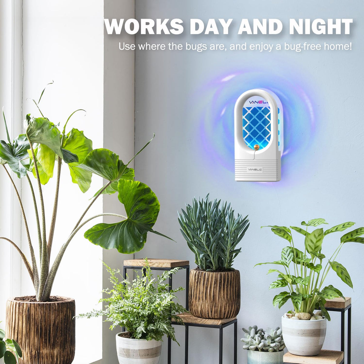 VANELC Fly Trap Indoor odorless design is safe near children and pets.