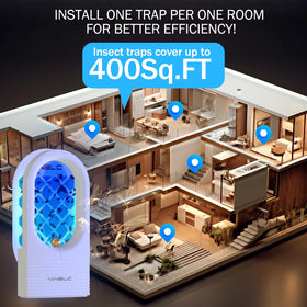 VANELC Fly Trap Indoor on-table setup suitable for offices and kitchens.