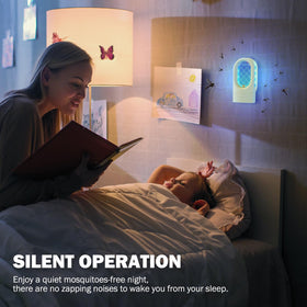 VANELC Fly Trap Indoor silent operation avoids zapping sounds.