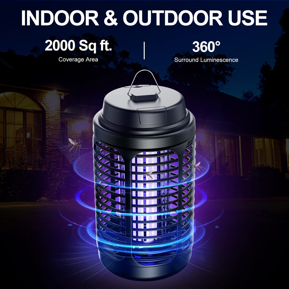 VANELC Bug Zapper 9.8 ft cord offers versatile placement