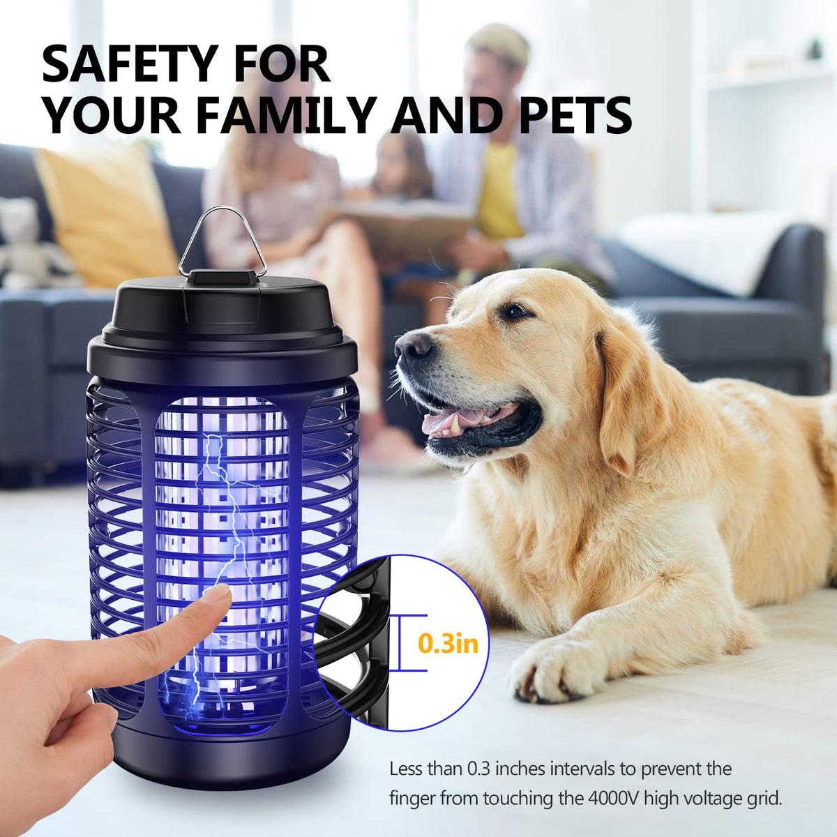 VANELC Bug Zapper indoor table-top setup for kitchen or entryways
