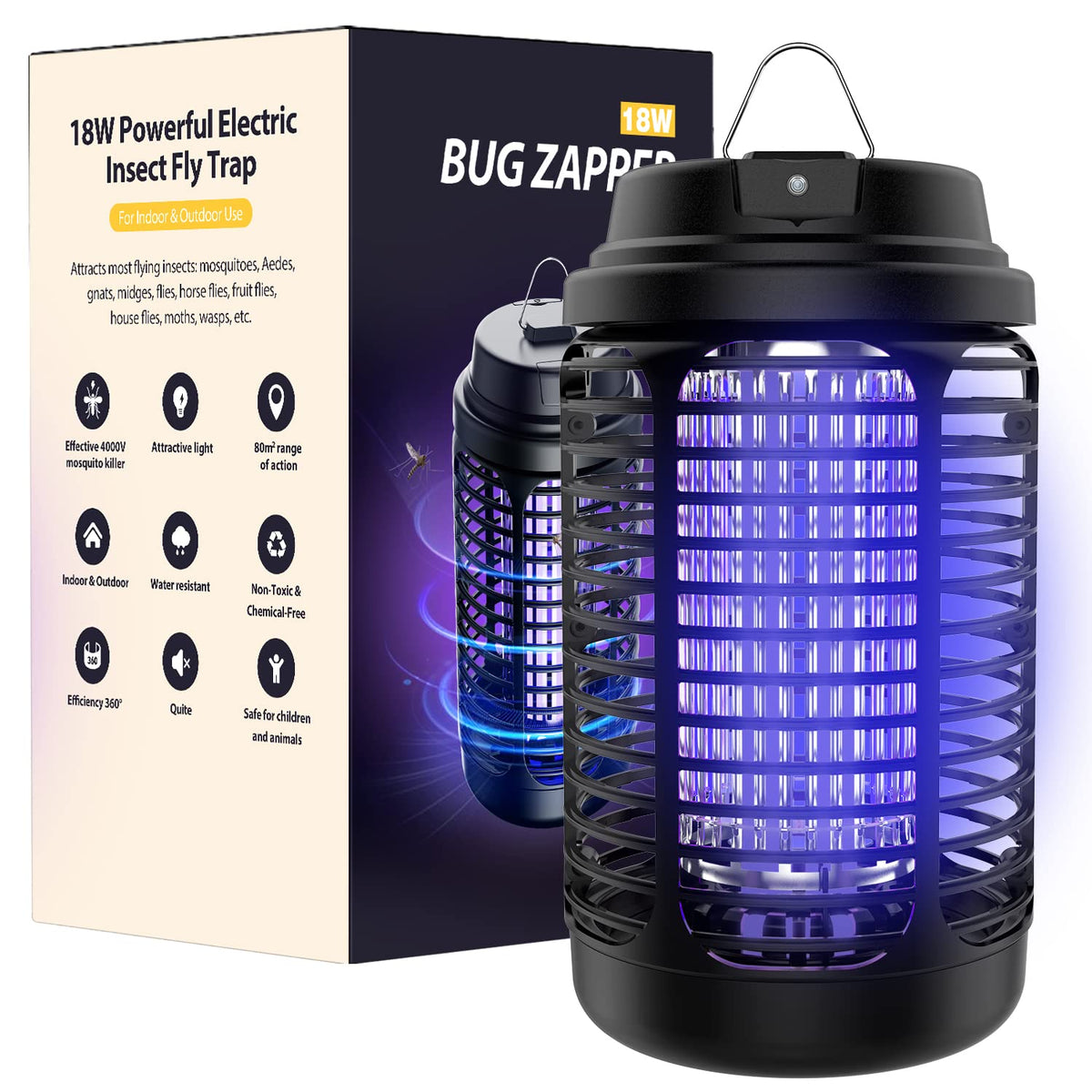 VANELC Bug Zapper outdoor front view for patio insect control