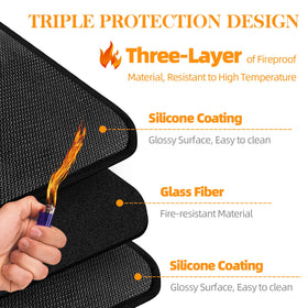 Vaniture flat noncurl edge mat stays smooth during grilling