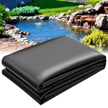 VANITURE Pond Liner 10x15 rolled, durable HDPE for leak-resistant outdoor ponds.