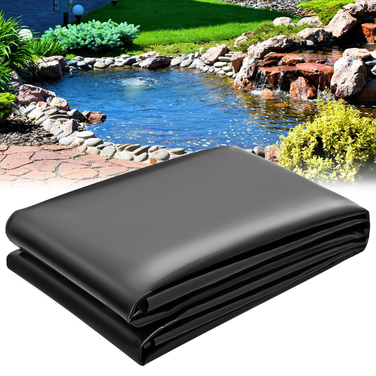 Vaniture pond liner 7x10ft for durable HDPE protection in outdoor ponds