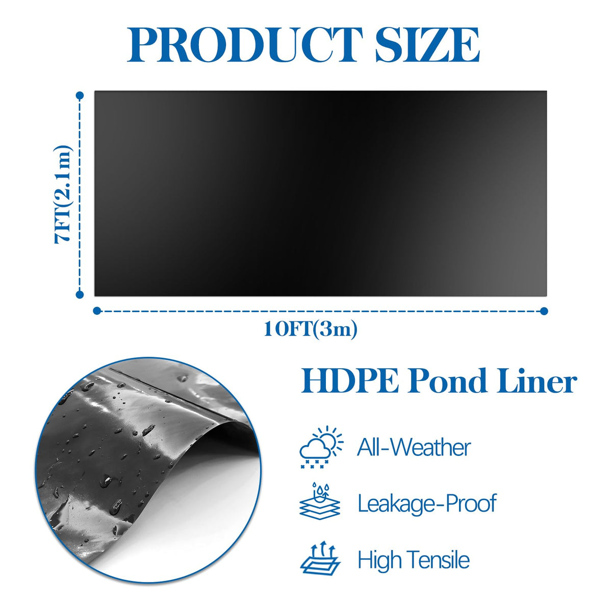 Vaniture pond liner easy cut and fit for custom pond shapes