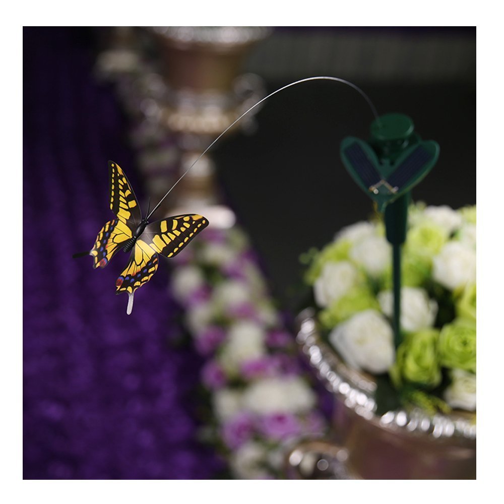 Vanki 2-pack butterfly stake sways as fluttering wings create outdoor color.