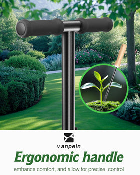 Vanpein lawn aerator includes cleaning tool for plug removal