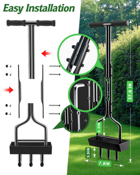 Vanpein aerator flat-foot base for stable leverage during core removal