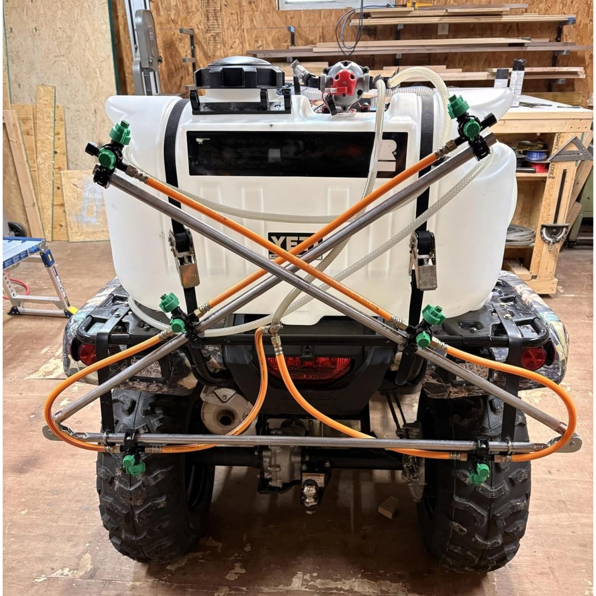 Vanpet sprayer boom ready for quick ATV UTv mounting