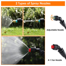 Vanpet brass head 360 swivel provides flexible spray angles for precise application.