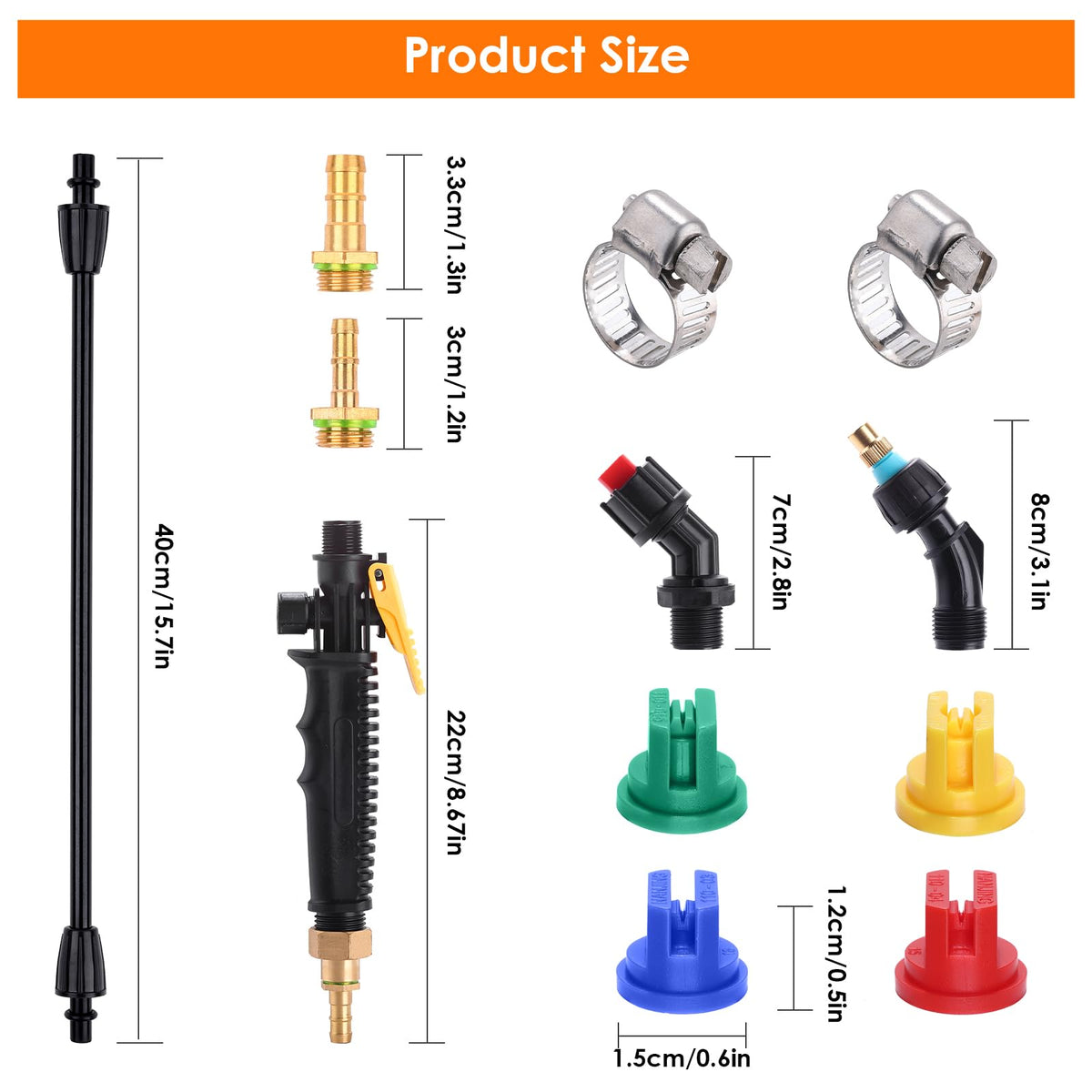 Vanpet flow-control tips let you select gentle mist to heavy flow.
