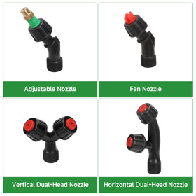 VANPET four-nozzle set showing multiple spray patterns