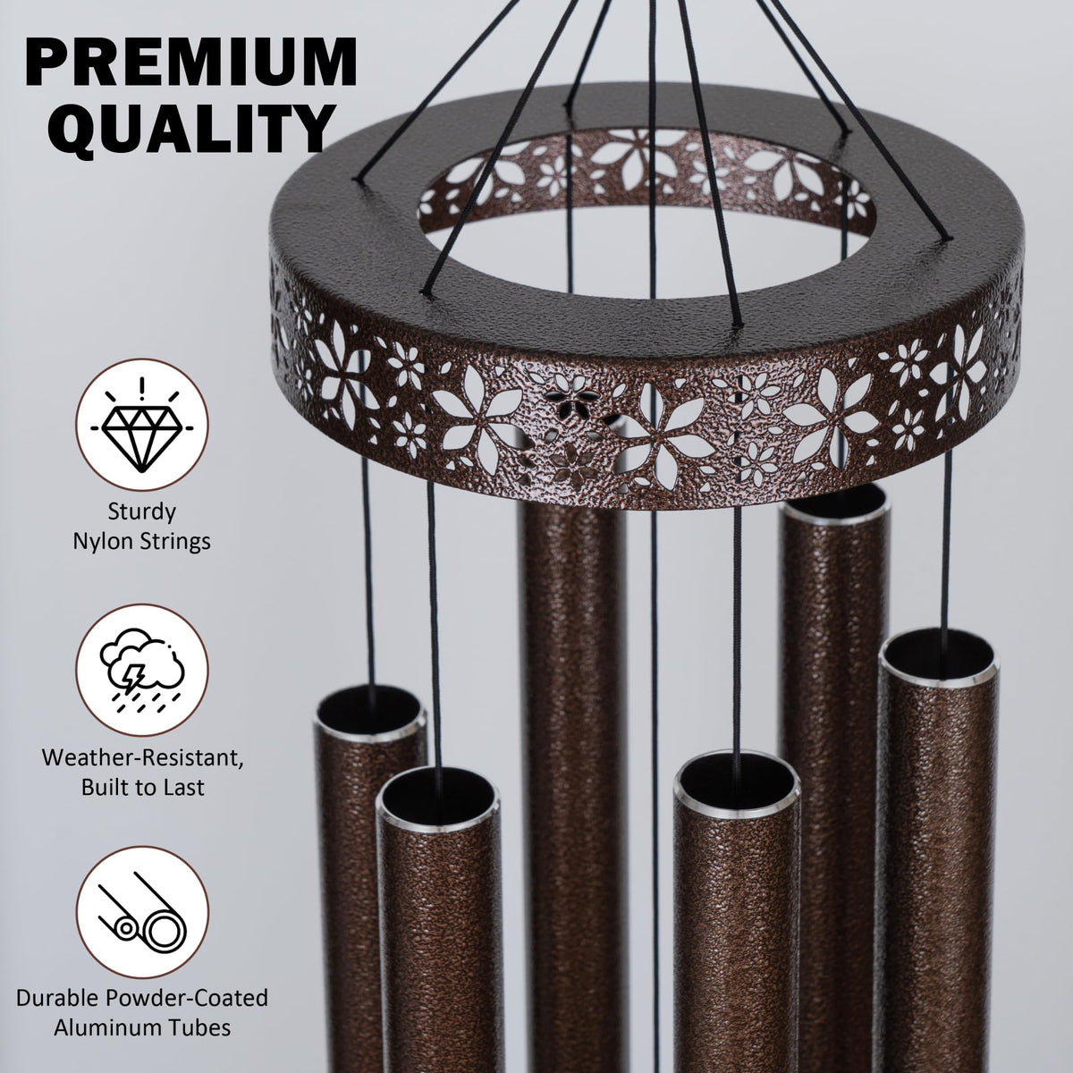 Vanquer anodized aluminum tubes with corrosion resistant coating for outdoor durability.