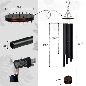 Vanquer deep-tone aluminum tubes create a relaxing outdoor soundscape