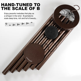 Vanquer wind chimes feature high density striker and nylon cord for lasting beauty.