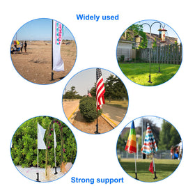 VANROUG 14.5 inch flag pole included with adjustable knobs