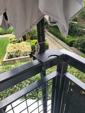 VANROUG easy-install umbrella clamp for rails benches boats