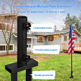 VANROUG heavy duty metal stake designed for outdoor signage and flags