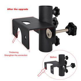 VANROUG umbrella clip mount attached to bench for convenient shade