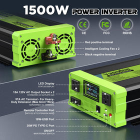 Vansdon 3000W wired remote kit with LCD enables long range monitoring.